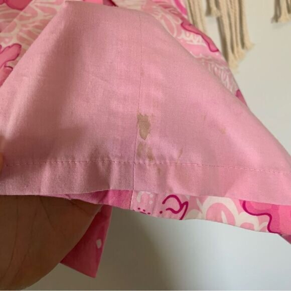LILLY PULITZER Old World Charm Shell Pink Rylan Dress Vintage White Label 4 - Picture 8 of 16